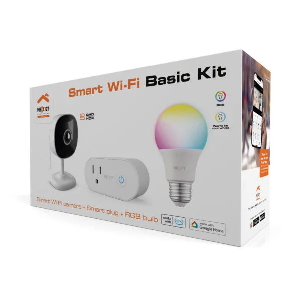 Nexxt - Kit-NHK-K118 Nexxt - Kit Basico Inteligente Wifi NHK-K118 Cámara 3MP + Enchufe + Bombilla RGB