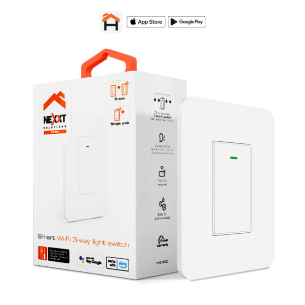 Interruptor de 3 vías inteligente Wi-Fi- NHE-S300-Nexxt