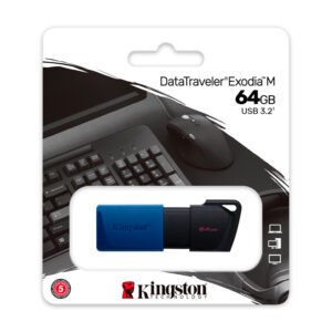 Memoria Flash USB Kingston DataTraveler Exodia M 64GB - Azul